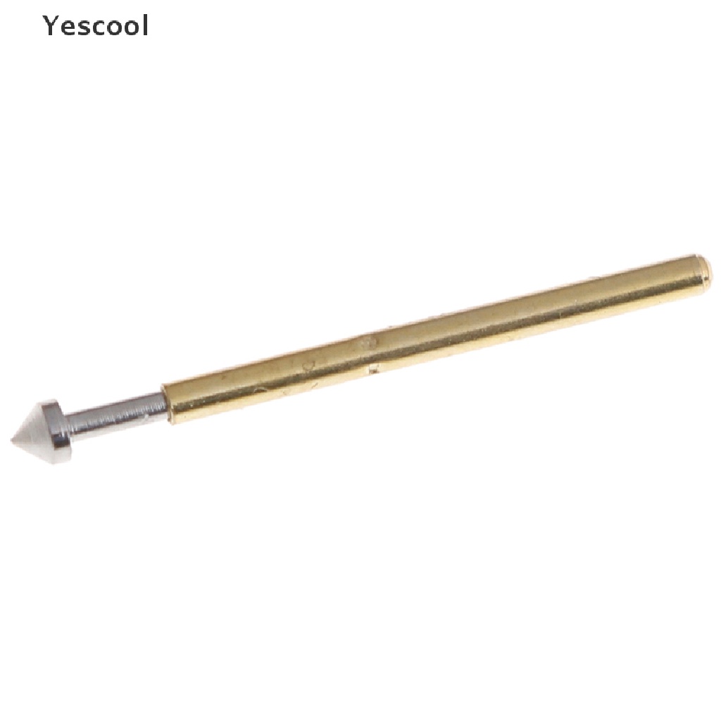 Yescool 100Pcs P75-E2 / E3 spring test probe pogo pin 1.3 / 1.5mm Kepala Kerucut 1.0mm