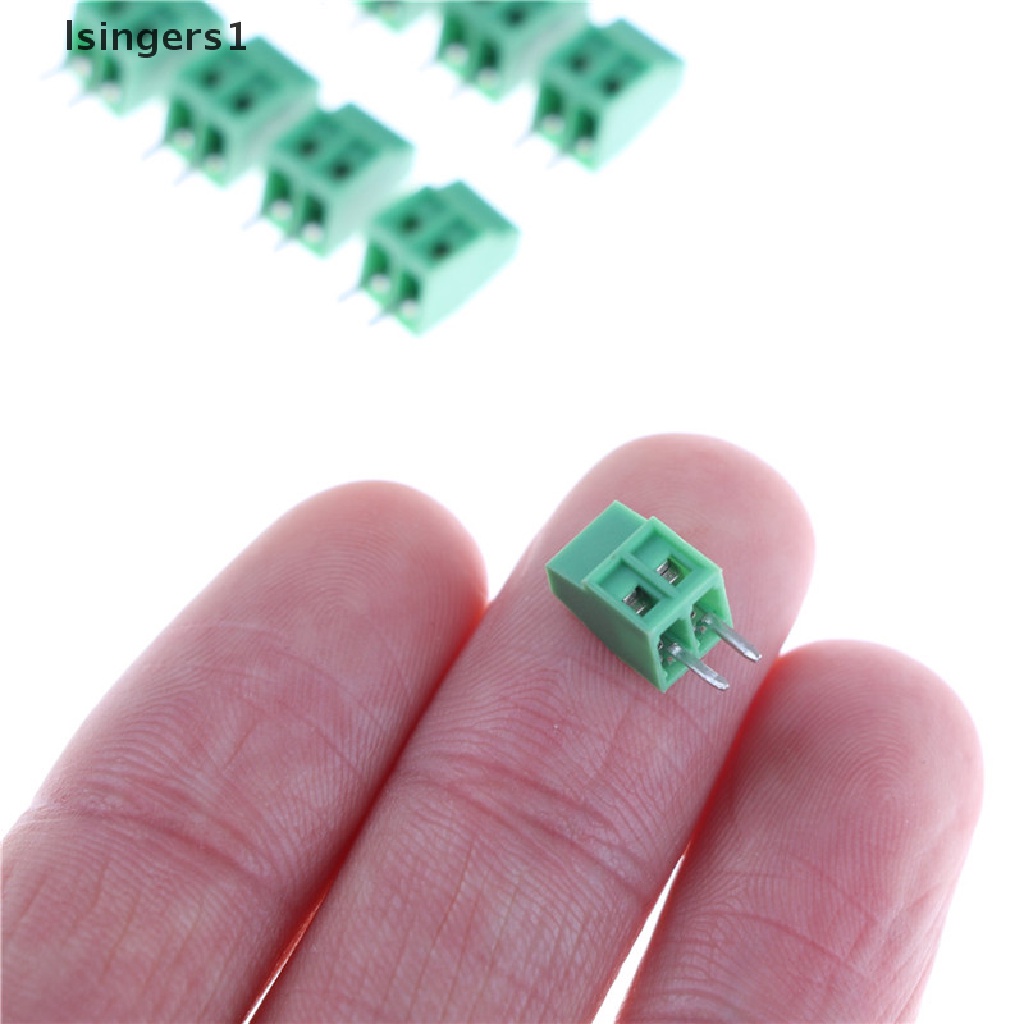 (lsingers1) 10pcs Blok Terminal Sekrup PCB Universal 2 Tiang KF128 2.54mm