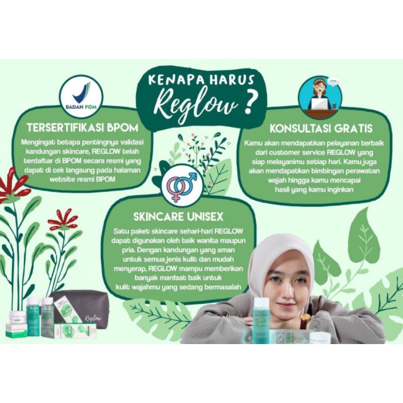 paket Skincare untuk mengglowingkan dan mencerahkan kulit REGLOW free  Exclusive pouch / hijab untuk pembelian 1 paket reglow-7