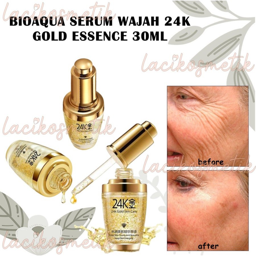 ✨LACIKOSME✨ BIOAQUA SERUM WAJAH 24K GOLD ESSENCE CREAM  - SERUM GOLD BIOAQUA BPOM ORIGINAL