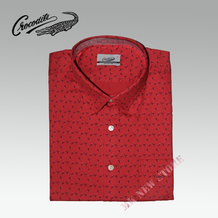 Kemeja Lengan Pendek Crocodile 2018-052 - Merah, M