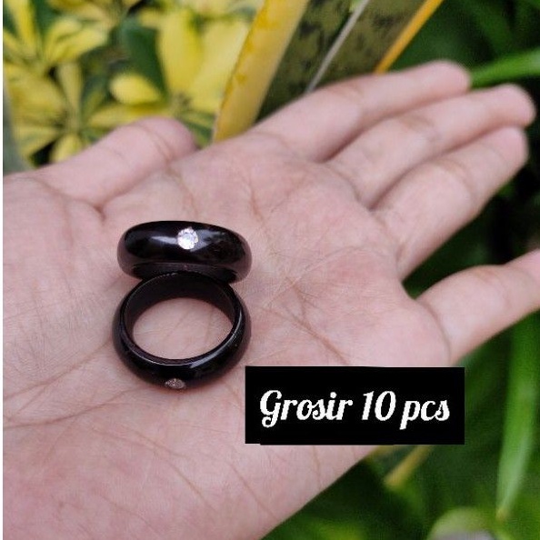 Grosir 10 pcs cincin mata 1 hitam kokka kaokah fukahah