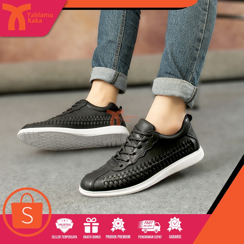 YLK GDALF - Fashion Sepatu Sneakers Kets Pria Import Casual Kulit Asli Kantor Kuliah Kerja Nongkrong