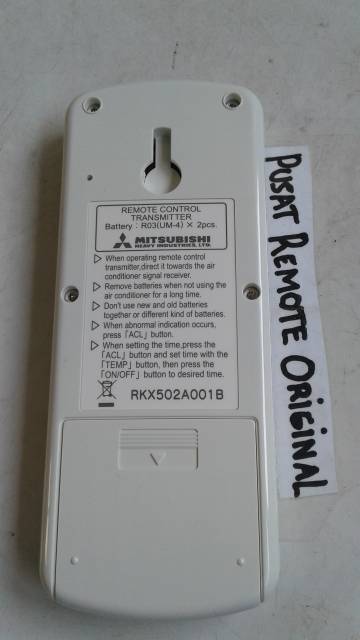 REMOTE REMOT AC MITSUBISHI RKX502A001B ORIGINAL ASLI