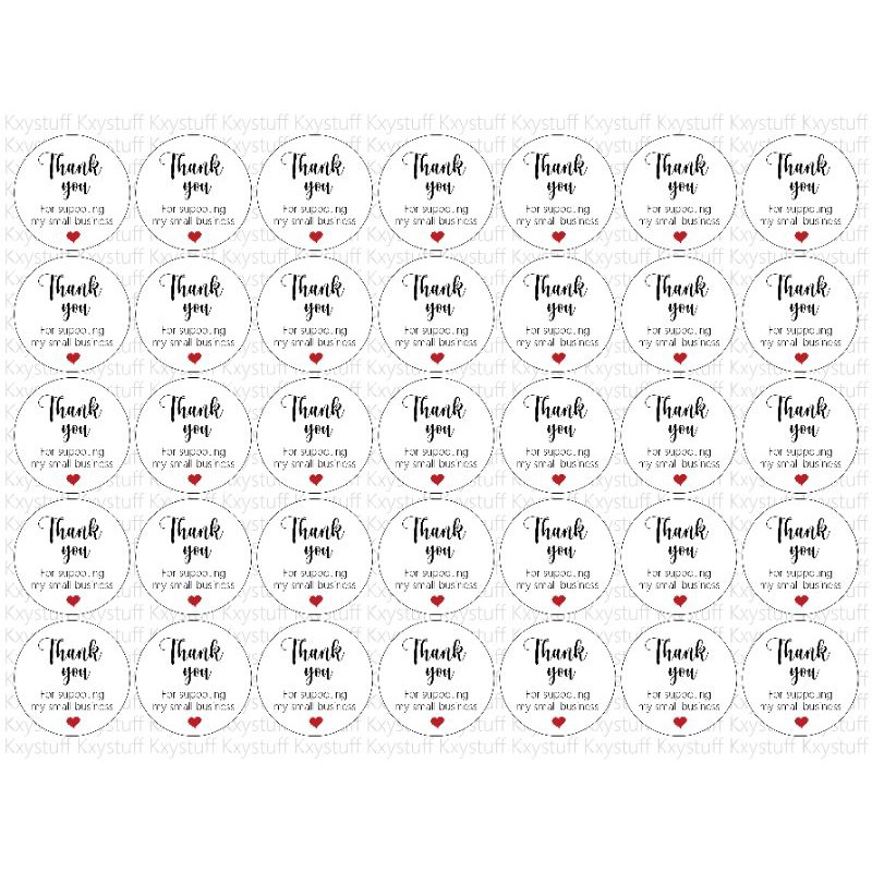 

120 pcs Cutting Sticker Thank You / Stiker Terima Kasih Online Shop / Label / Seal / Segel Kemasan