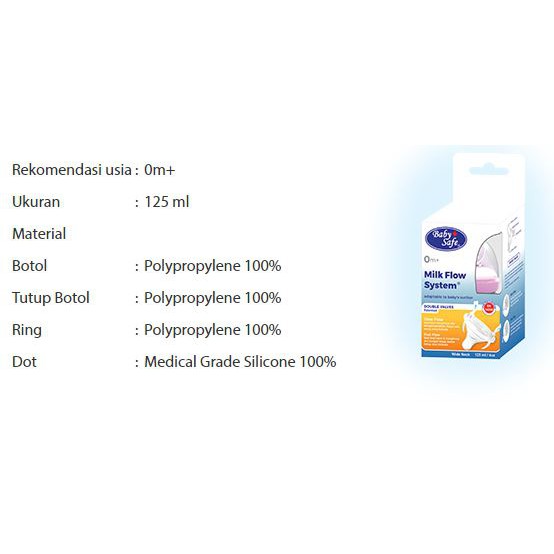 Babysafe Wide Neck Bottle 125ml/ 250ml - Botol Susu WN001/WN002