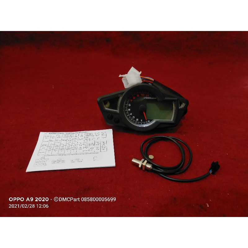 SPIDOMETER RPM DIGITAL MODEL KOSO RX1N SPIDO TAKOMETER ODOMETER SPEEDOMETER
