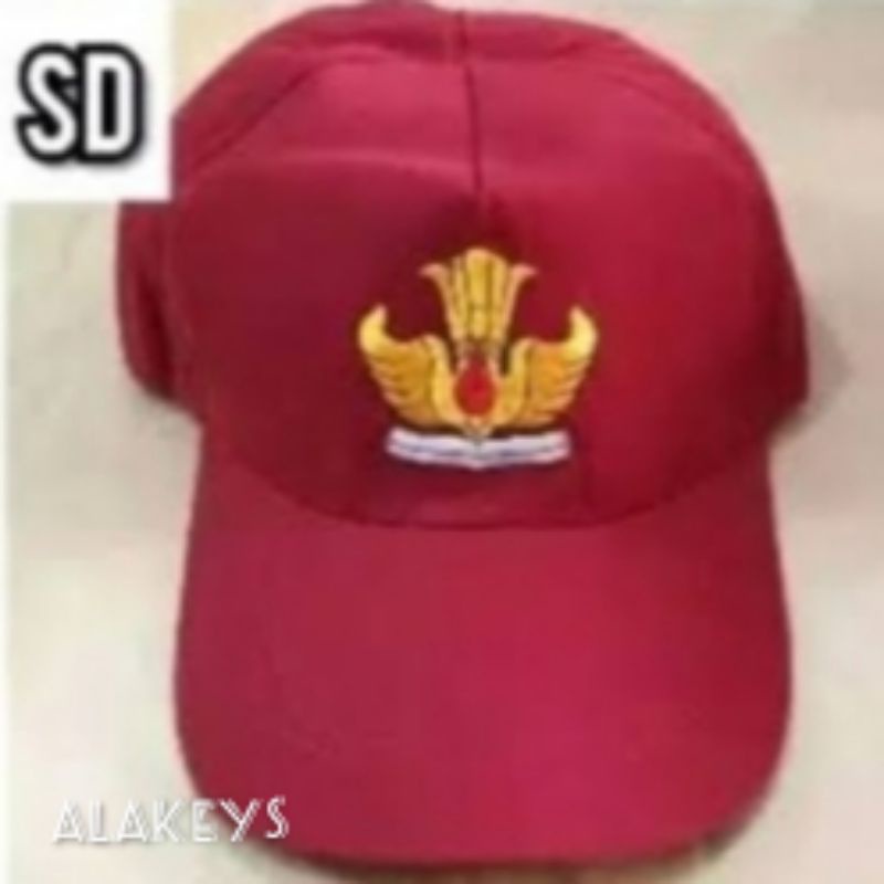 TOPI SEKOLAH POLOS ANAK SD SMP SMU SMA SMK BORDIR