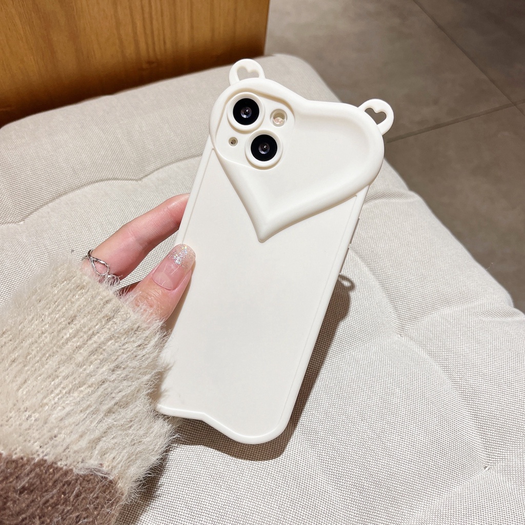 Soft case Silikon Motif Hati 3D Untuk iPhone 13 Pro MAX 12 11 Pro MAX X XS MAX XR 7 + 8 Plus