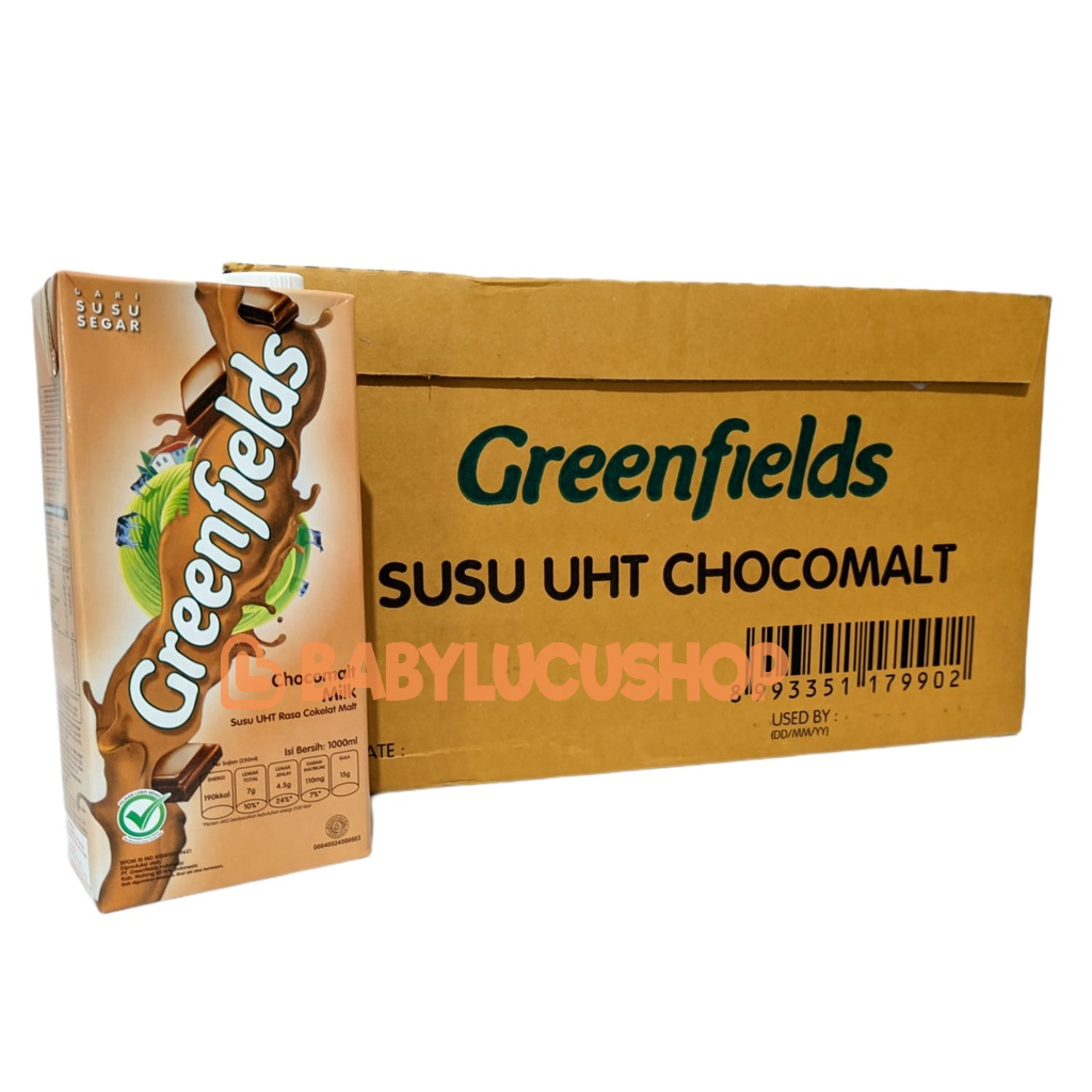 Susu Greenfields UHT 1000 ml 1 liter Full Cream ChocoMalt Skimmed Low Fat Greenfield 1PCS