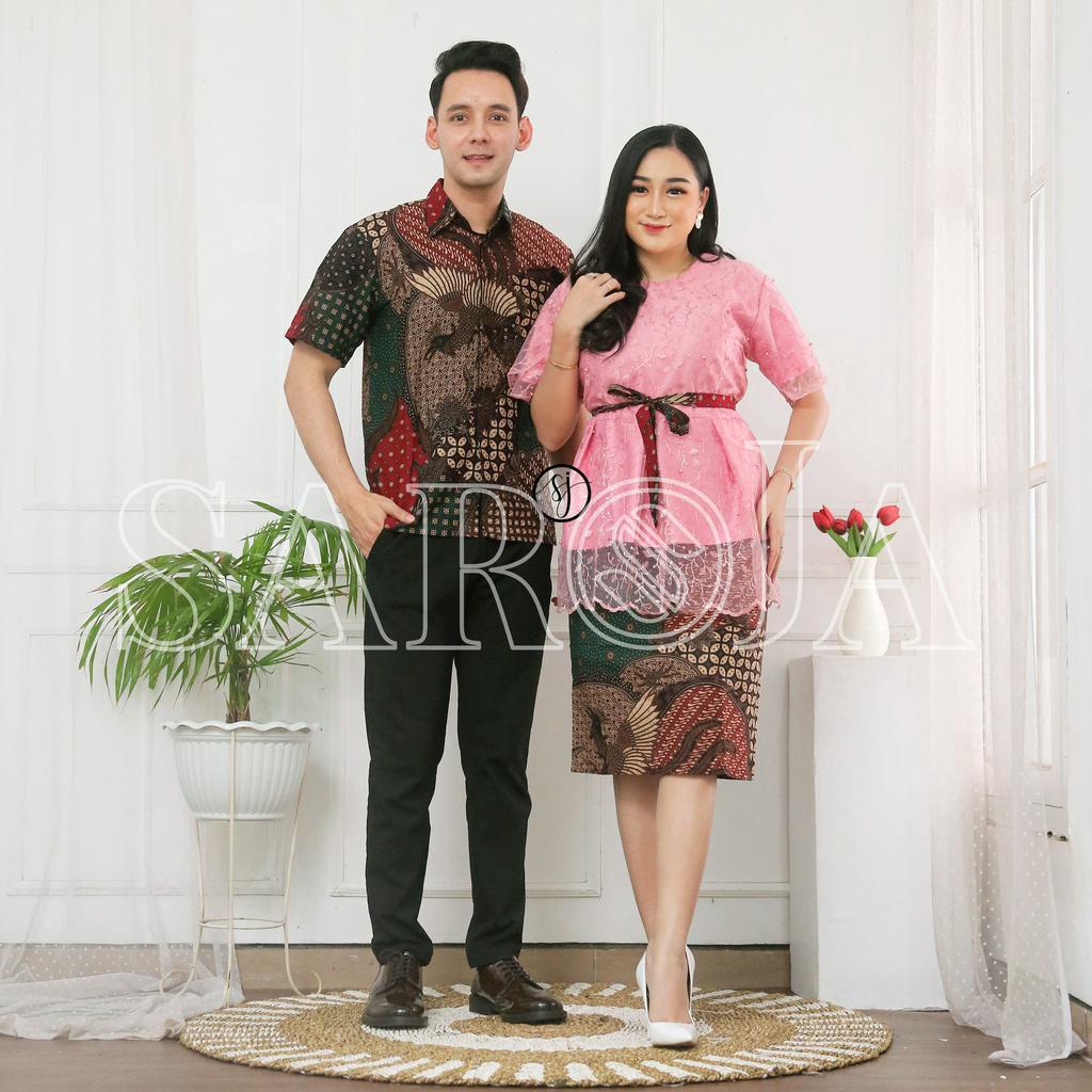 SAROJA | Couple Keluarga Family Set Rnb Brukat Aalona | Couple Baju Natal Mewah |Dress Natal Wanita Kekinian | Baju Natal Couple Keluarga Ayah Ibu Anak | Baju Natal Couple Pasangan | Baju Natal Anak Perempuan | Baju Natal Keluarga
