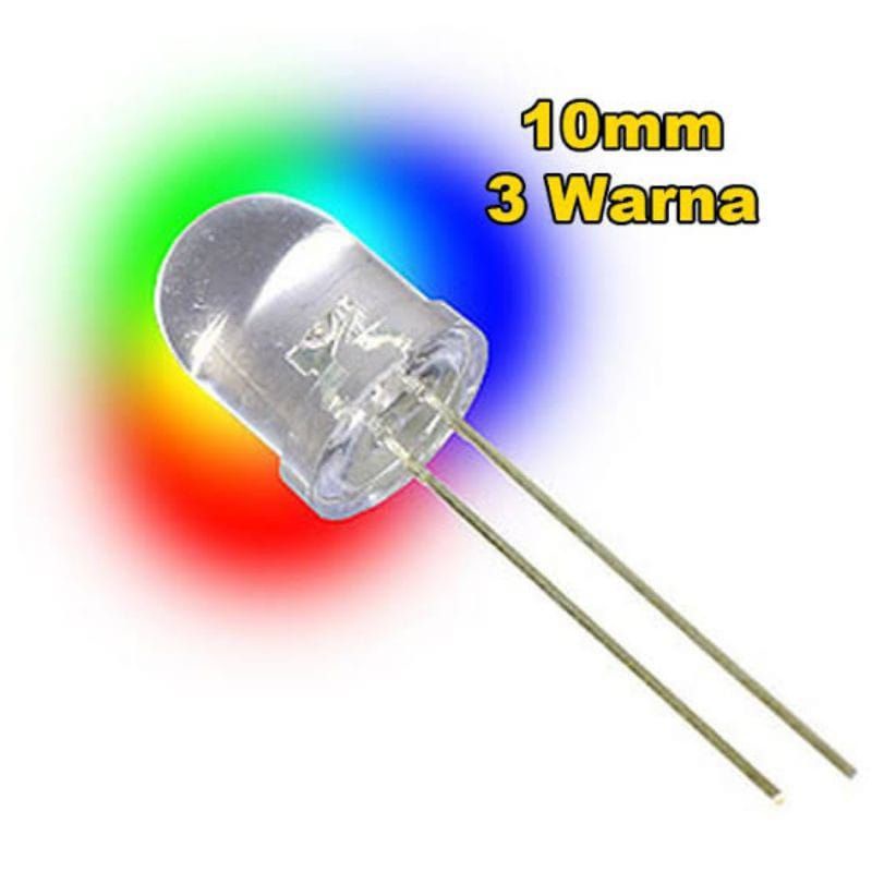 Led 10mm 3 warna RGB 3w