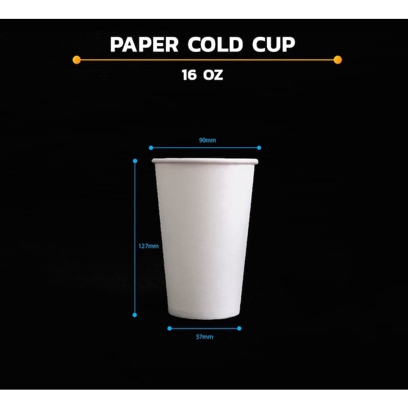 

Paper Cold Cup 16oz + TUTUP isi 50 pcs / Gelas Kertas Murah 480ml