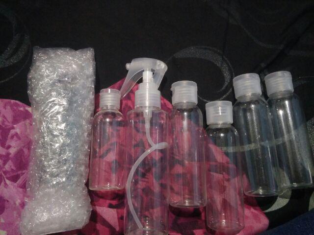 Botol Plastik Pet 60 Ml Bening Kepala Flip Top Natural Minimal 30 Pcs