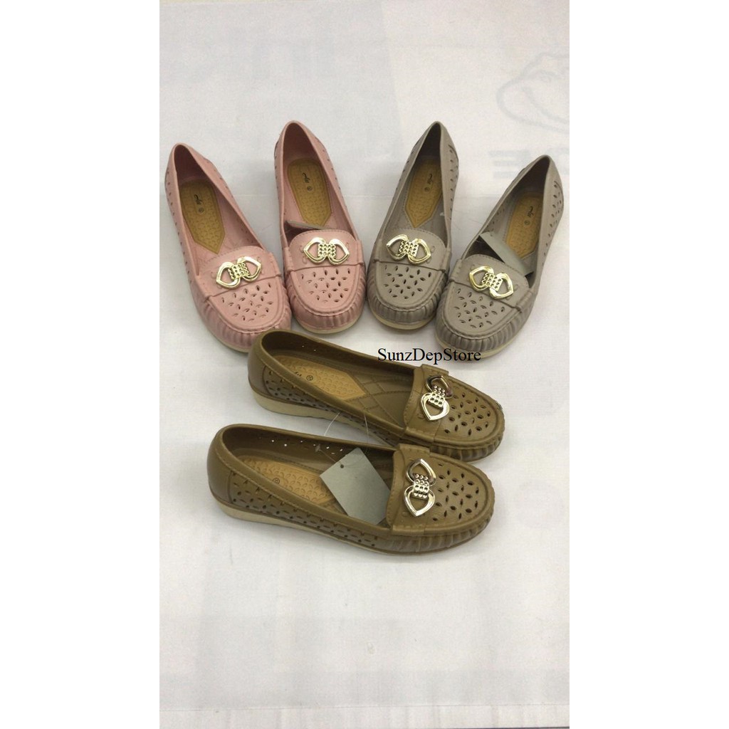 Sepatu Slip On Wedges ATT NSWK 468 Karet Wanita