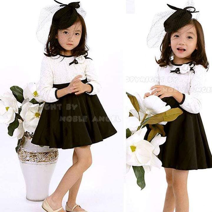 Dress Anak Cewek Pamela Monochrome Terlaris