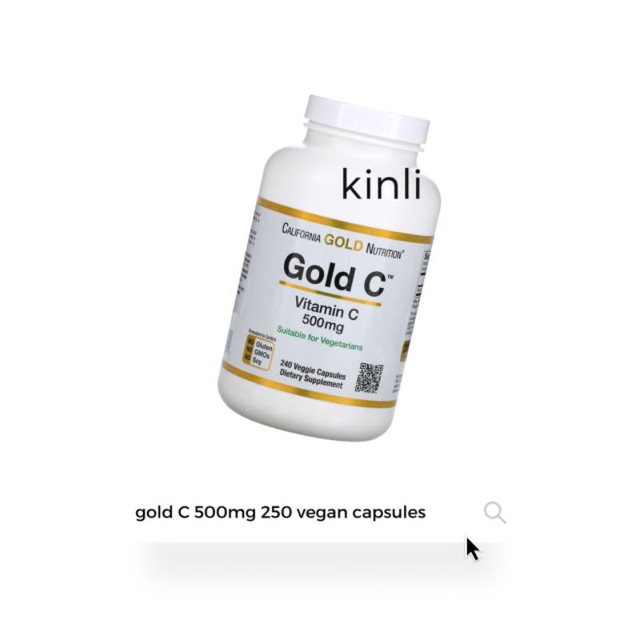 california gold nutrition vitamin C 500mg 240 vegan capsules immune