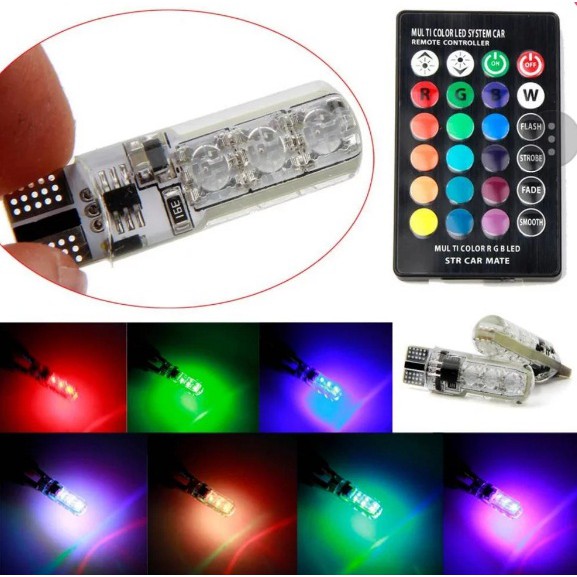 Lampu Led T10 RGB Plus Remote Led Senja Kota