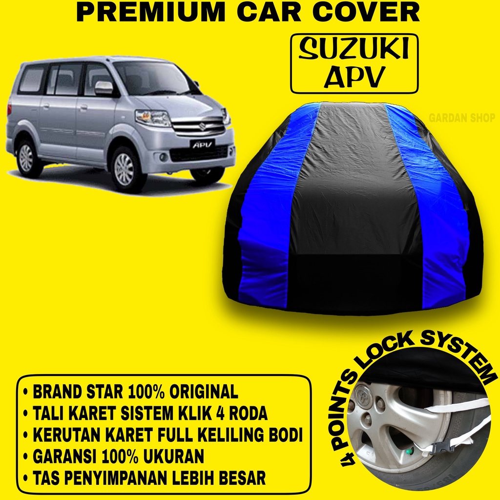 Body Cover SUZUKI APV Sarung Strip BIRU Penutup Pelindung Selimut Bodi Mobil APV PREMIUM Blue