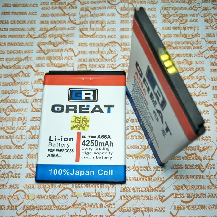 Baterai Battery Double Power GREAT EVERCOSS CROSS A66A , Elevate Y