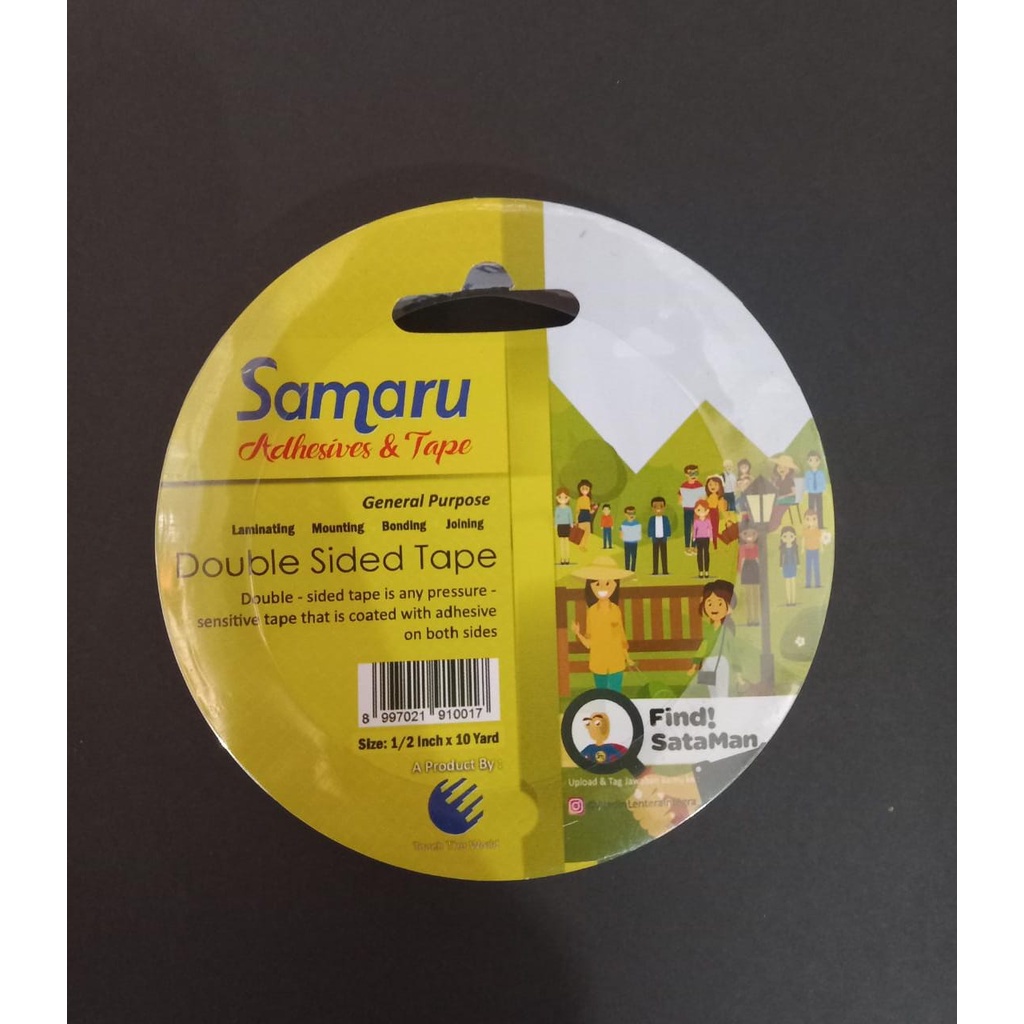 

Double Tape 1/2 inchi x 10 Yard SAMARU / Double Tape / Double Tape 1/2 / Double Tape Samaru