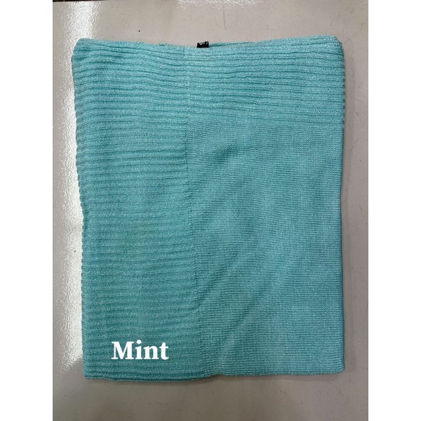 PASHMINA RAJUT GLITER / PASHMINA RAJUT PENGANTIN / PASHMINA PREMIUM-Mint