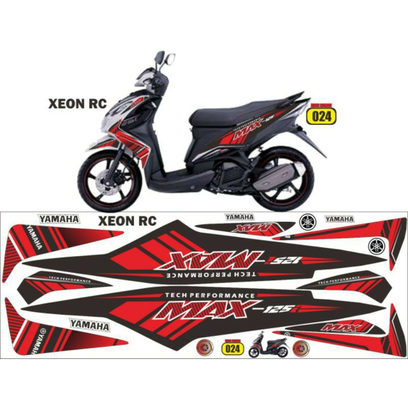 (Bisa COD) striping Yamaha Xeon RC 125 stiker Xeon karbu sticker Xeon mx rc fi variasi Thailand