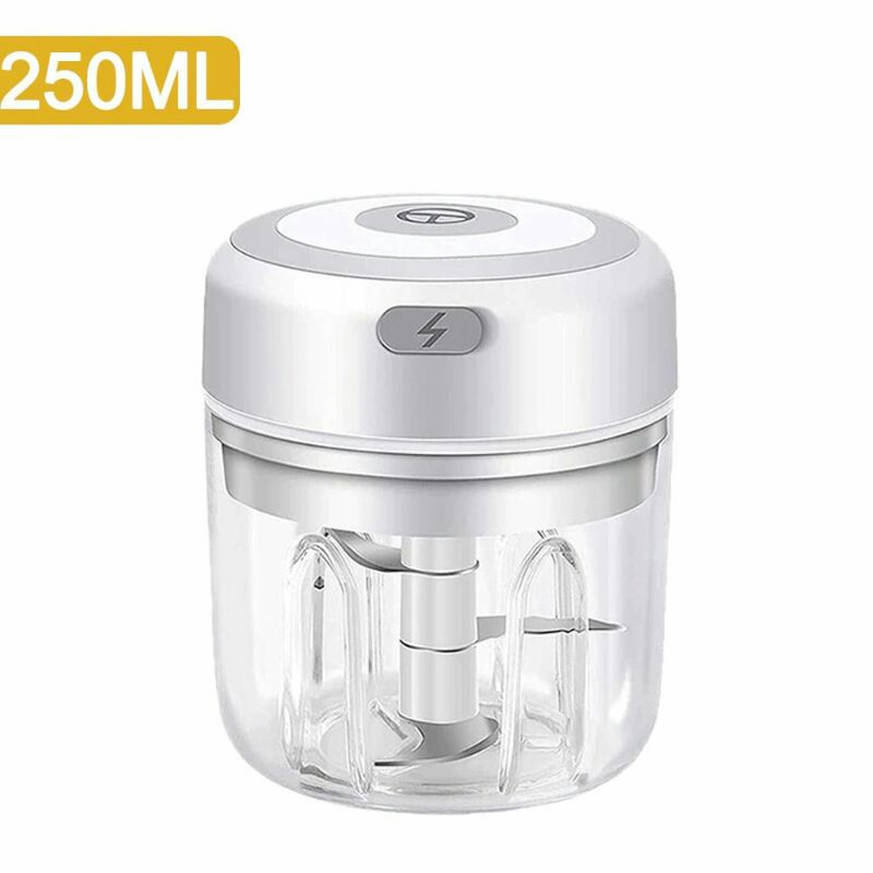 Mix Blender Portable Food Chopper Mini Elektrik Garlic Masher 250ML - SR01 -  White