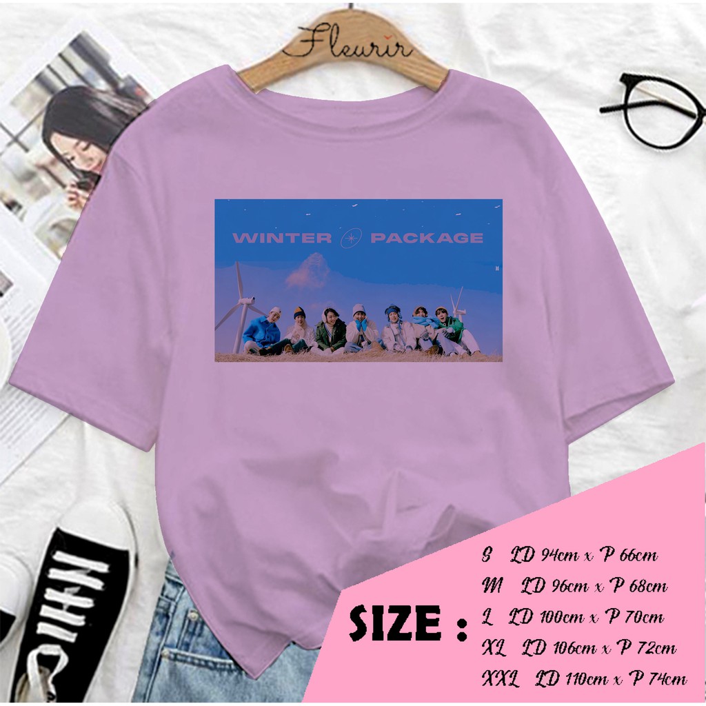 FLEURIR - KAOS  WINTER EDITION KPOP WANITA DEWASA LENGAN PENDEK TEE UNISEX