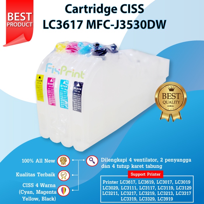 Cartridge CISS MCISS LC3617 Refill MFC J3530 J3530DW J3930DW No Chip