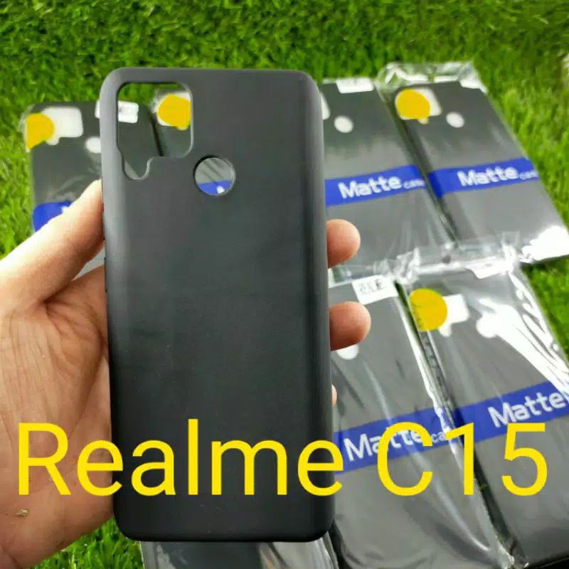 softcase Blackmatt realme C15/silikon hp realme C15/kondom hp realme C15