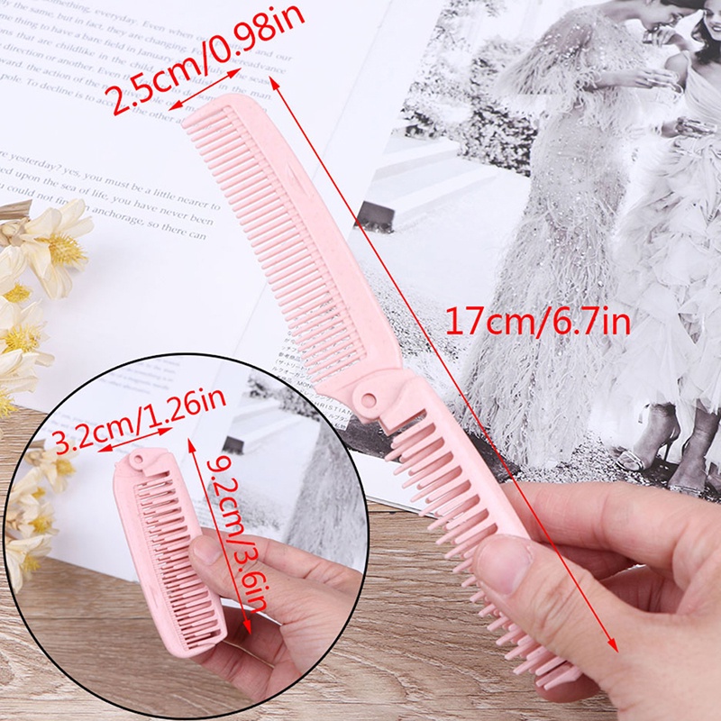 # Kaos T-Shirt Wanita Lengan Pendek Motif Print #1pc Sisir Rambut Lipat Portable Anti Statis Untuk Travel