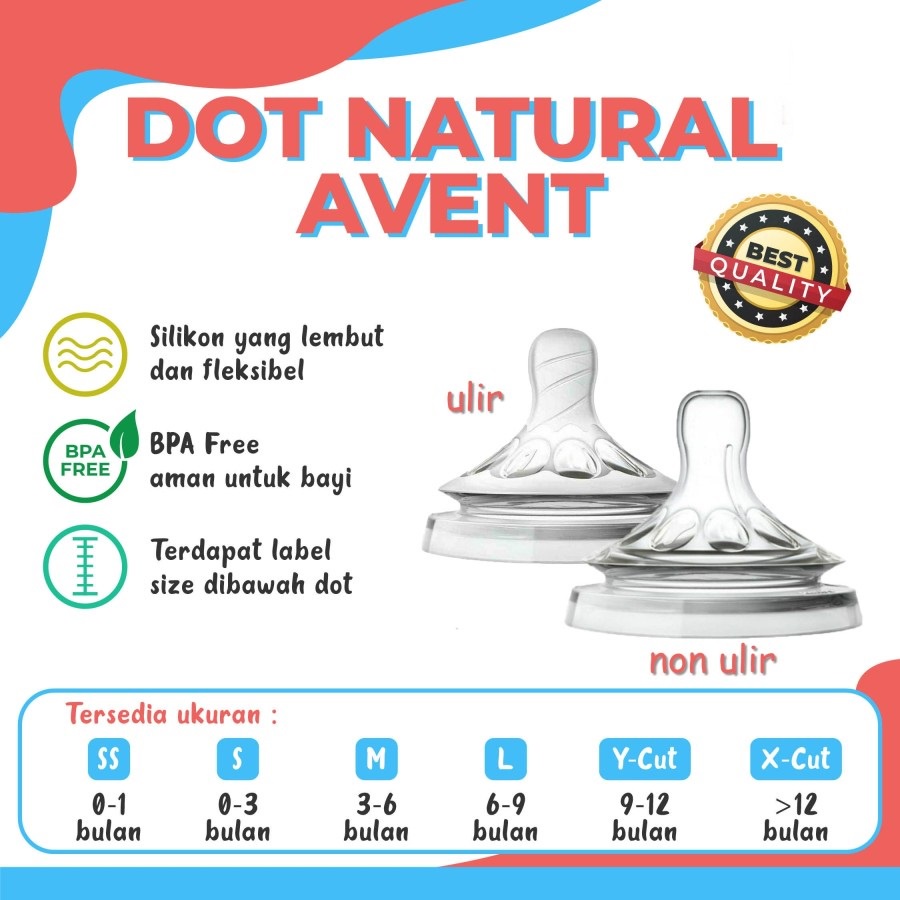 Dot Avent Natural / Nipple Avent Natural OEM / FEEDING NIPPLE OEM AVENT