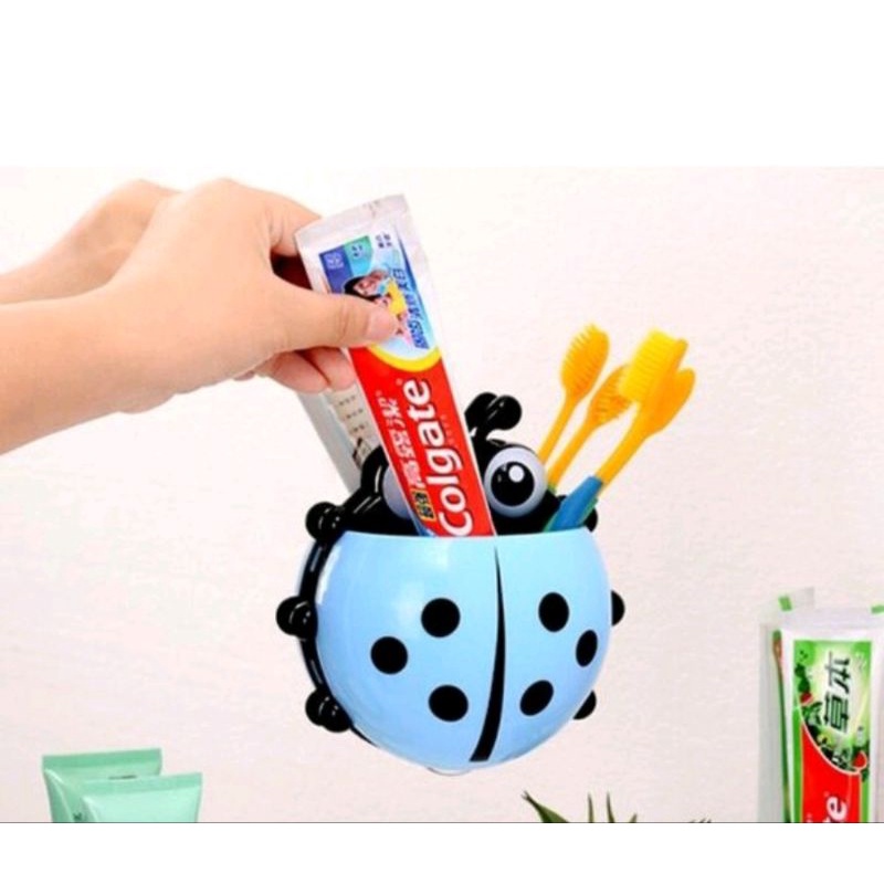 TERMURAH GROSIR Tempat Sikat Gigi Kumbang Tempat Odol Motif Kumbang Hanger Sikat Odol Ladybug Toothbrush