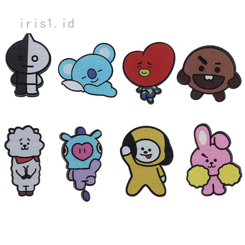 1Pc Stiker  Dinding  Decal Desain BTS bt21  chimmy cooky 