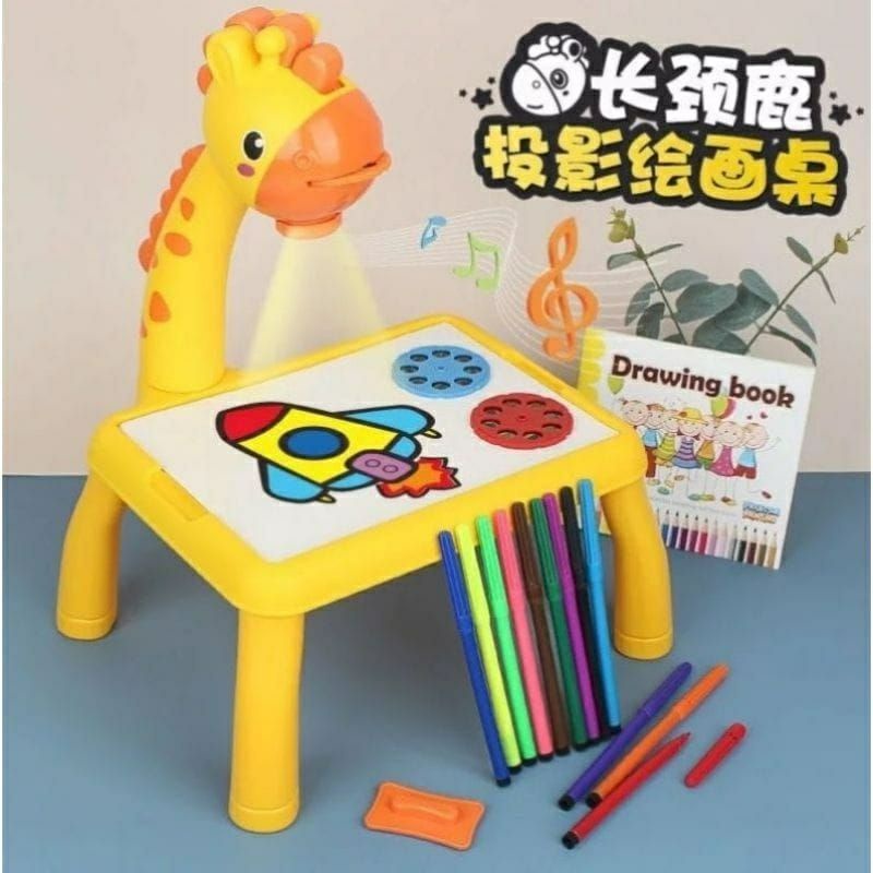 Mainan Menggambar Dengan Projektor Painting - Meja Gambar Proyektor - Projector Painting Music Drawi