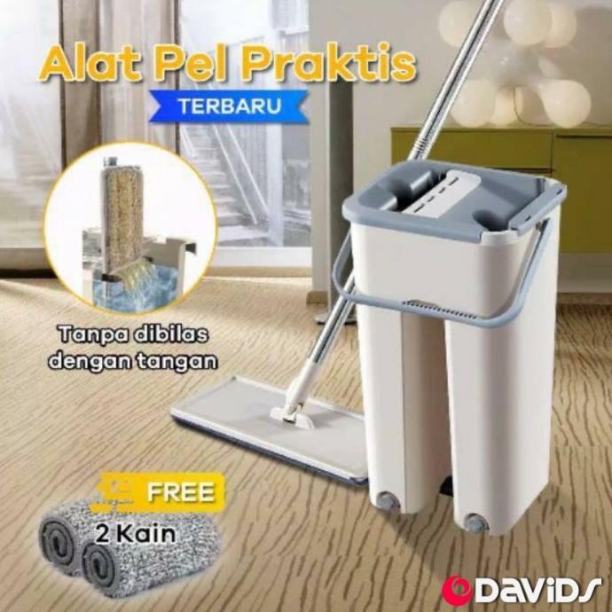 ,,,,,,,] Alat pel praktis magic mop / Alat sapu pel otomatis