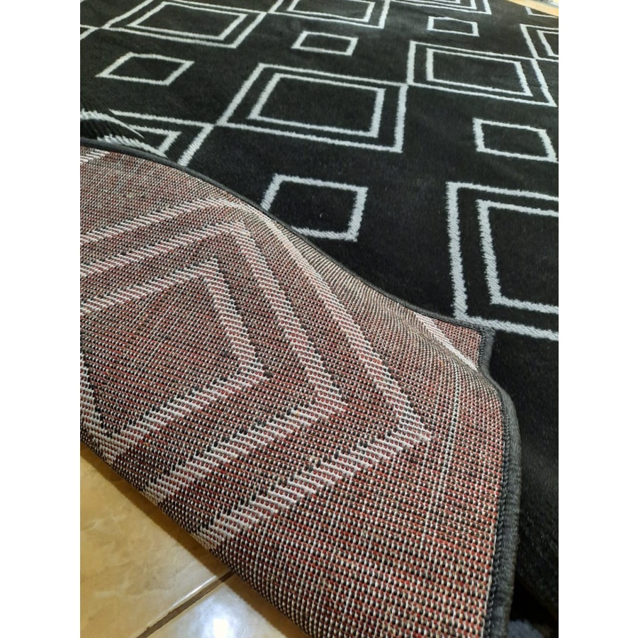 MAROC Karpet Lantai 160x210 Midnight Monokrom - Midnight 04-2