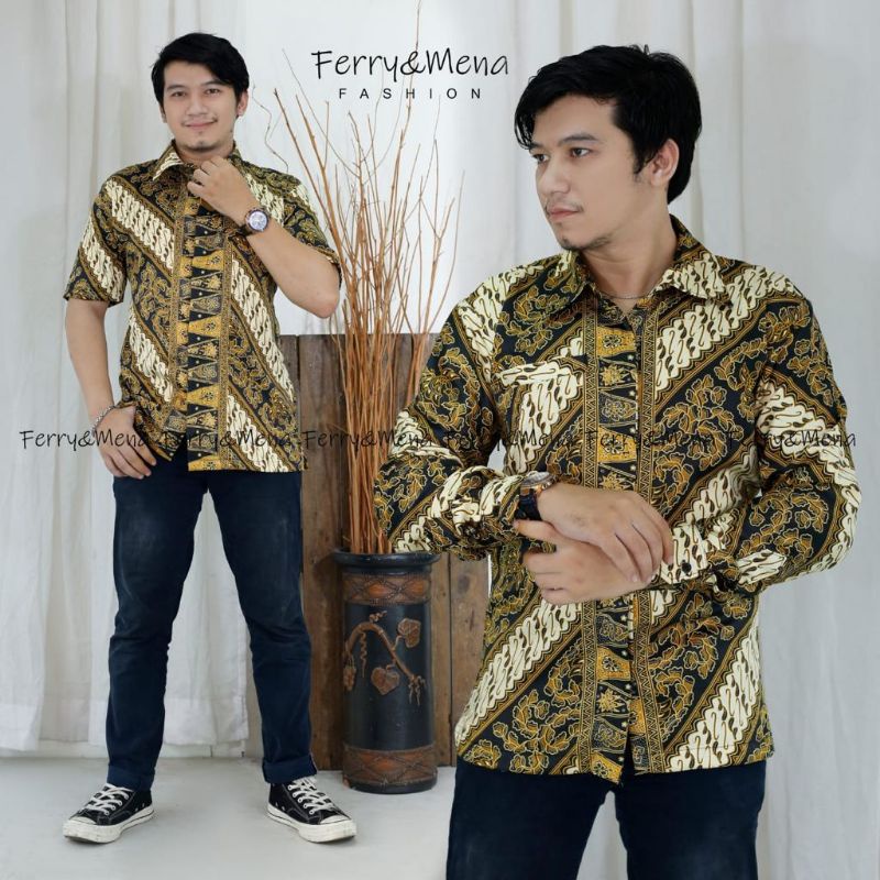 Terlaris Kemeja Batik lengan panjang / Hem Batik Pendek / Kemeja Cowok Batik