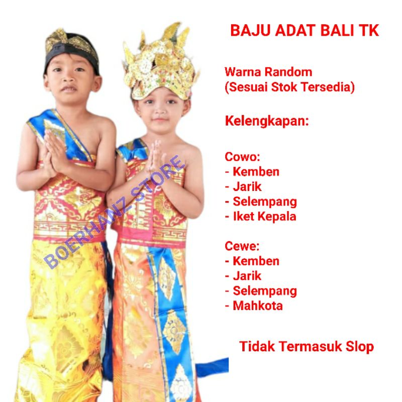 Baju Adat Bali Anak TK Couple