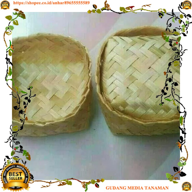 

MEDIA Besek bambu 20*20*11 besek nasi MEDIA