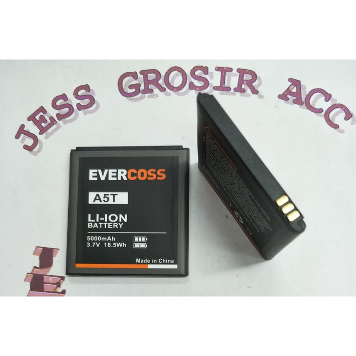 Baterai Battery Batre Double Power EVERCOSS EVERCROSS CROSS ( A5T ) - Hitam