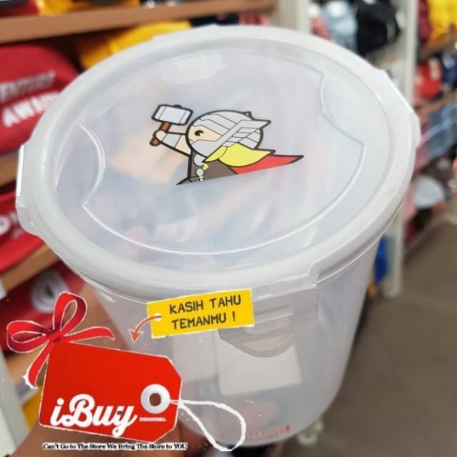 Miniso Cute Thor Marvel Toples Cookie Jar Tempat Kue 1600ml