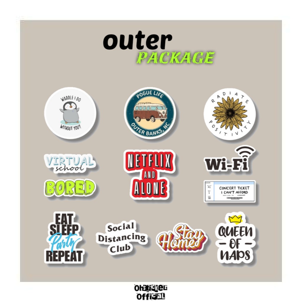 

WATERPROOFT STICKER AESTHETIC OUTER SERIES STIKER CASE HANDPHONE LAPTOP STIKER DECAL DIY BUJO HELM