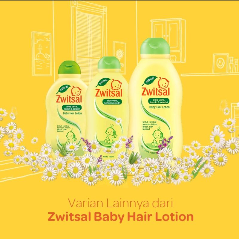 Zwitsal Hair Lotion Aloe Vera Kemiri Seledri 100 Ml - Pelebat Penyubur Rambut