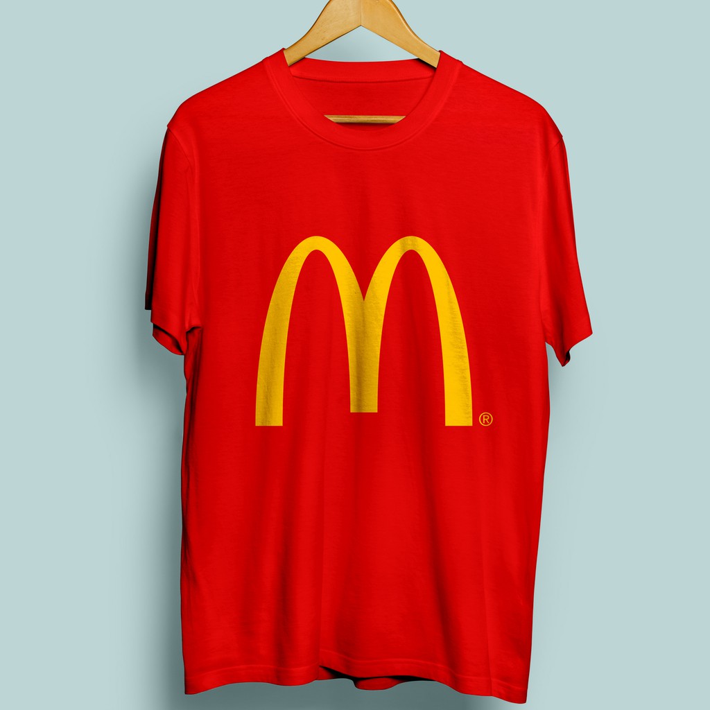 depepo Kaos T-shirt MCD MCDonald's Logo M Baju Cotton Premium Pakaian Casual