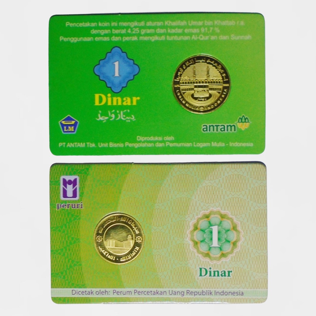 Koin 1 Dinar 4 25 Gram 22 Karat Indonesia