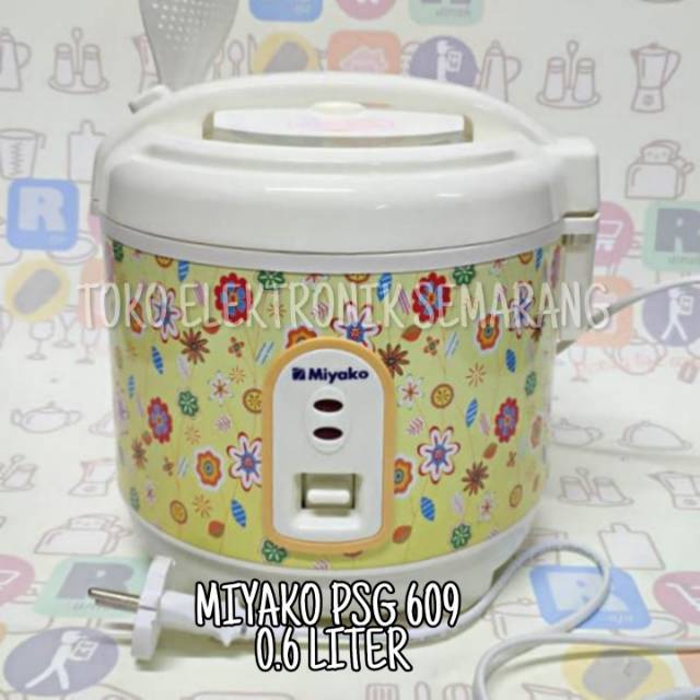 MIYAKO RICE COOKER MAGIC COM 3 IN 1 MAGIC JAR PENANAK NASI MCM 609 0.6L SEKALIGUS MENGHANGATKAN