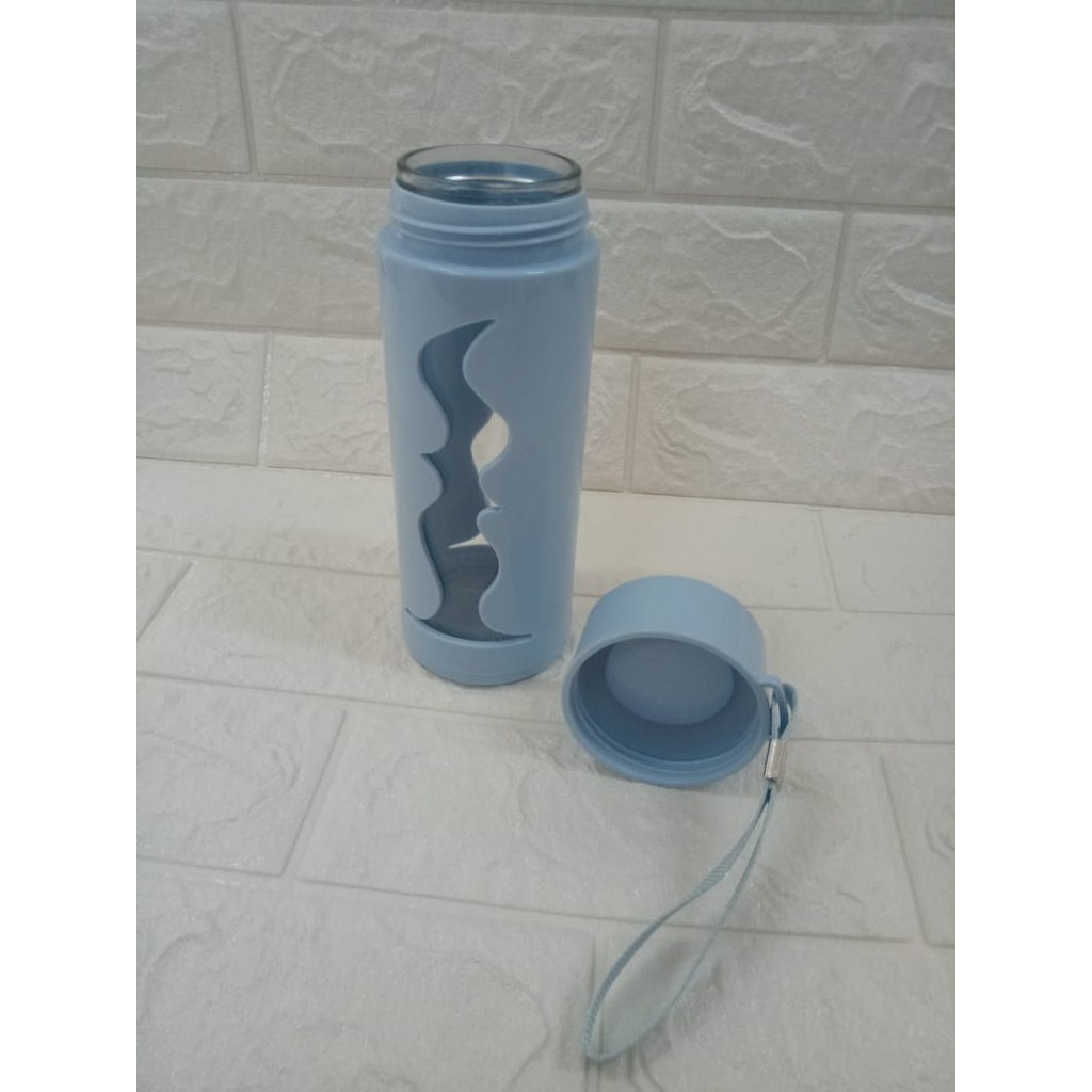 (No 8033) Botol Minum Kaca  430 ML Termurah / Botol Minum Tumbler  Lucu