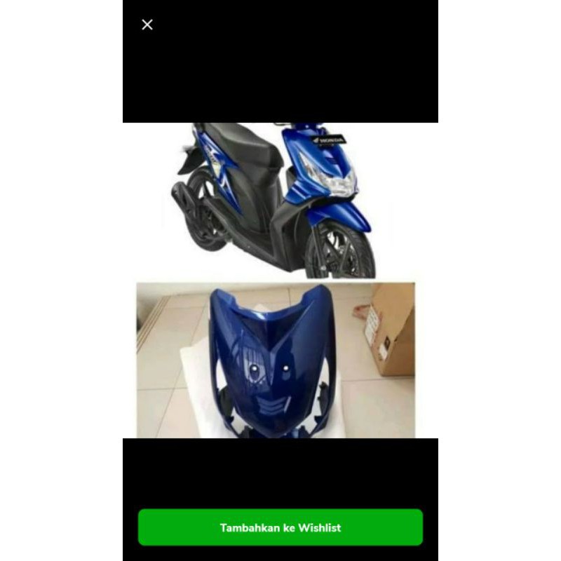 Tameng depan honda Beat Karbu original Biru tua